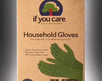 If You Care Household Rubber Gloves, Size Large, Green, 1 Pair
