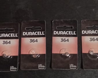 Duracell 364 Watch Battery, 1.5V Silver Oxide Battery - 4 Pack