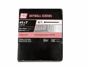 GRIP-RITE Drywall Screws #6 x 1 5/8” Philips Coarse Thread [5 Pounds-373 Screws]