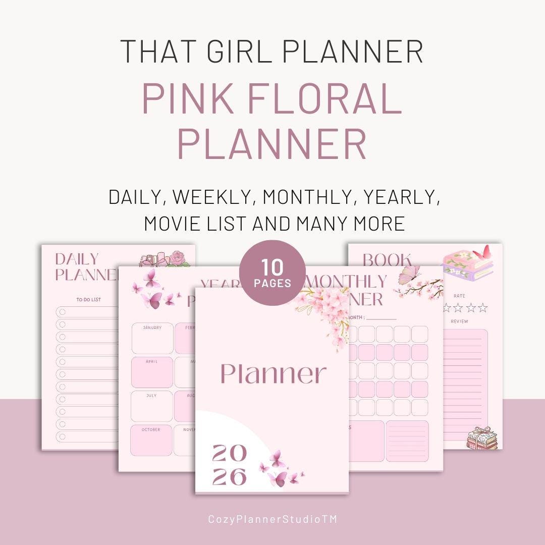 Pink Digital Planner 2026 | Goodnotes & Canva Template (ipad Compatible ...