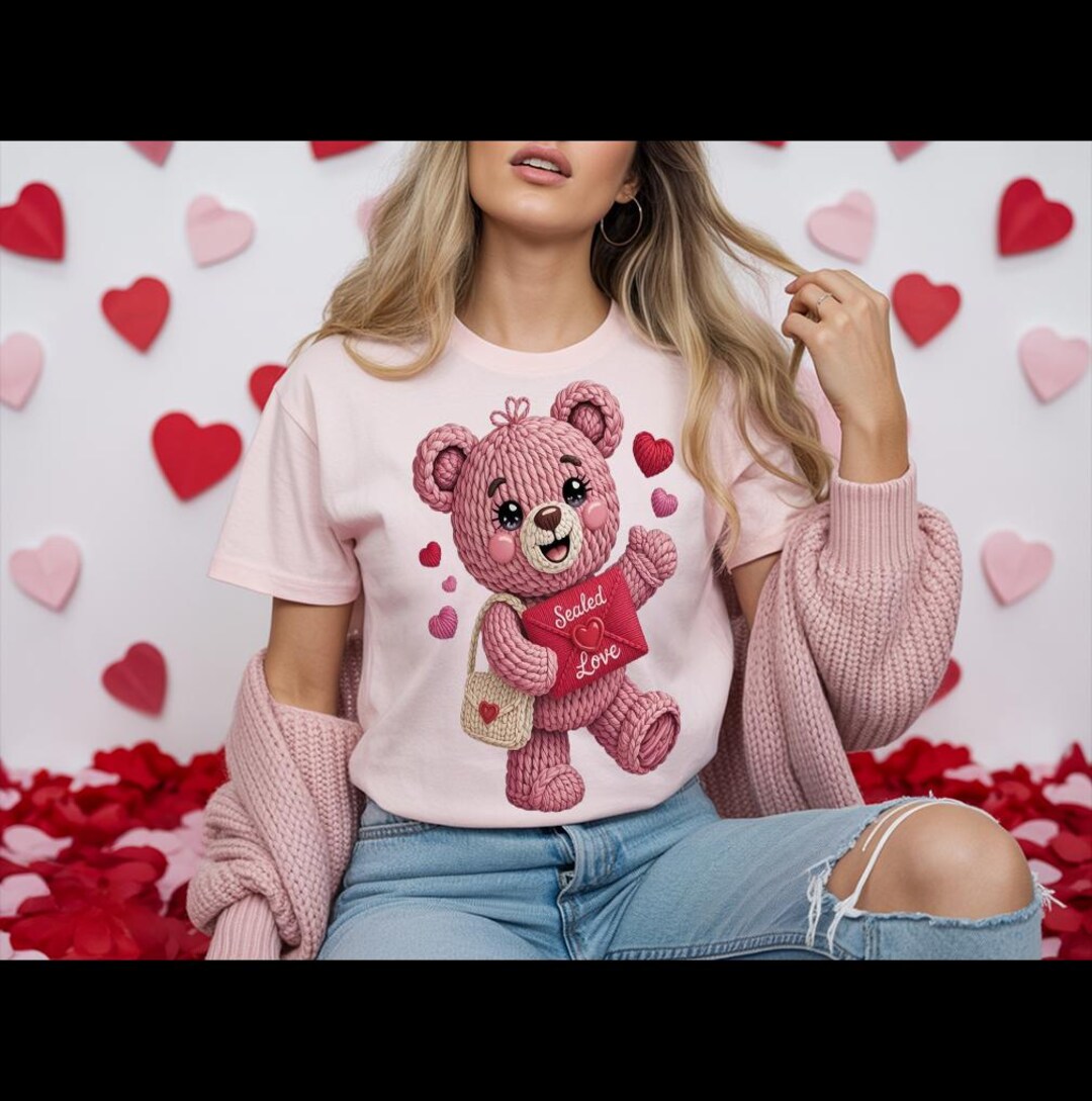 Teddy Bear Valentine's Day Graphic Sweatshirt, Tee - Etsy
