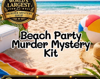 Beach Party Murder Mystery Kit, Teen & Adult Birthday Party, Summer Mystery Party Game, Bachelorette Party, Graduation Party Game, Ages 11+