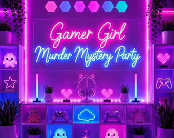 Gamer Girl Murder Mystery Party Game, Kids and Teen Murder Mystery Birthday Party, Mystery Sleepover Game, Ages 10+