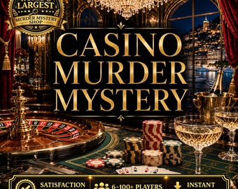 Casino Murder Mystery Party Game for Adults, Monte Carlo Mystery Dinner Party, Printable Adult Casino Night Game, Luxury Whodunit