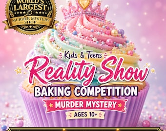 Kids Detective Mystery Party Game, Cupcake Baking Competition, Ages 10+ (Printable)