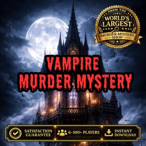 Vampire Court Murder Mystery Party Kit, Halloween Murder Mystery Game, Printable Gothic Party Game, Teen & Adult Halloween Activity