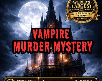 Vampire Court Murder Mystery Party Kit, Halloween Murder Mystery Game, Printable Gothic Party Game, Teen & Adult Halloween Activity