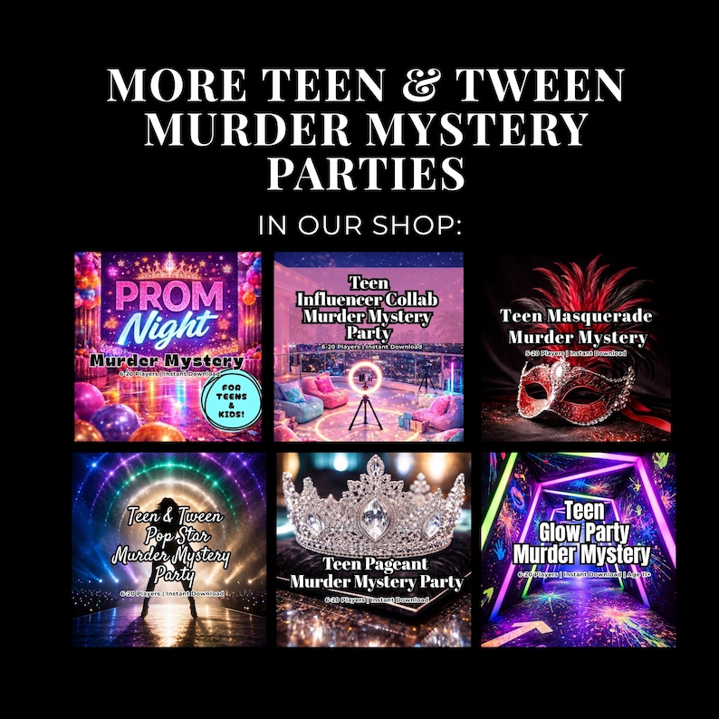 Dance Competition Murder Mystery Party Kit for Teens and Tweens ...