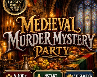 Medieval Murder Mystery Party Game, Printable Murder Mystery Dinner Party, Castle Mystery Game, Mystery Party Kit, Instant Download Game