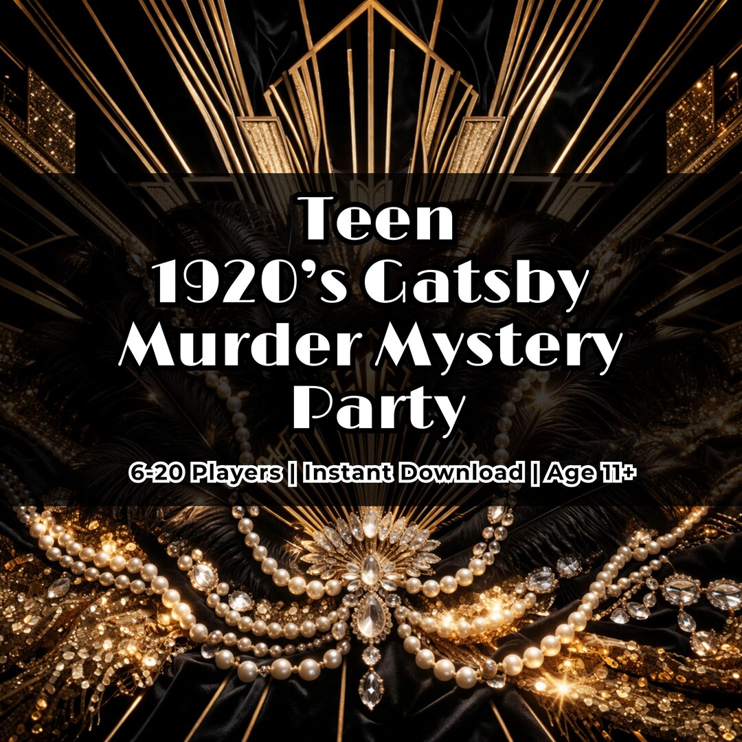 Teen 1920’s Gatsby Murder Mystery Party Kit, Speakeasy Party Game for ...