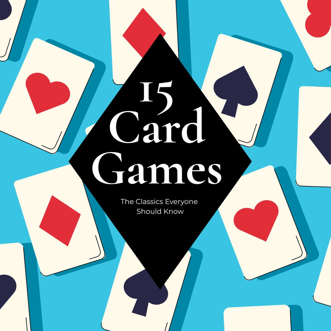 15 Classic Card Games Everyone Should Know Printable Game Night Set - Etsy