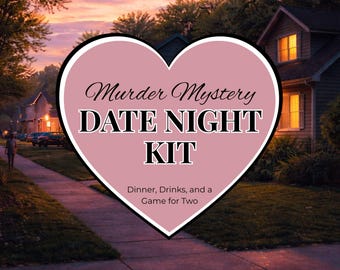 Date Night Package, Dinner, Drinks and a Murder Mystery Game for Two