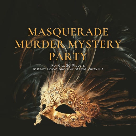 Masquerade Murder Mystery Party, Printable Murder Mystery Game, Gala Dinner Party Game, Digital Download, 6–25 Players