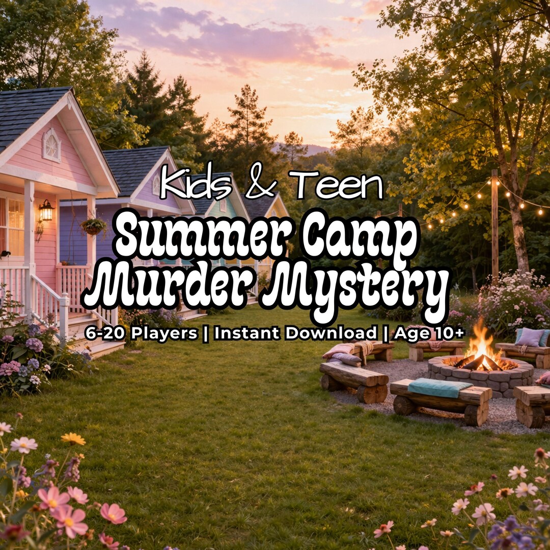 Summer Camp Murder Mystery Party Game for Kids & Teens, Complete ...
