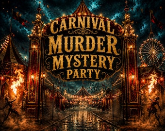 Creepy Carnival Murder Mystery, Teen Halloween Mystery Party Game, Printable Murder Mystery Game, Mystery Dinner Party, Ages 12+