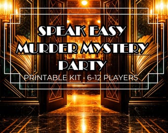1920s Speakeasy Murder Mystery Party Game, Printable Murder Mystery Kit, Roaring 20s Gangster Dinner Party, Instant Download, 6-20 Players