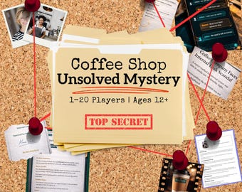 Coffee Shop Internal Leak Mystery Game, Cold Case Detective (PDF Download)