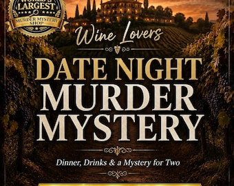 Printable Vineyard Mystery Game for Two, Romantic Date Night Activity (Digital Download)
