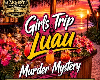 Girls Trip Murder Mystery Game, Murder Mystery Bachelorette Game, Teen Murder Mystery, Luau Tropical Party Game, Beach Party Game