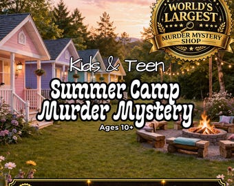 Summer Camp Murder Mystery Party Game for Kids & Teens, Complete Birthday Party for Teen Tween Kids, Clean Teen Murder Mystery, Ages 10+