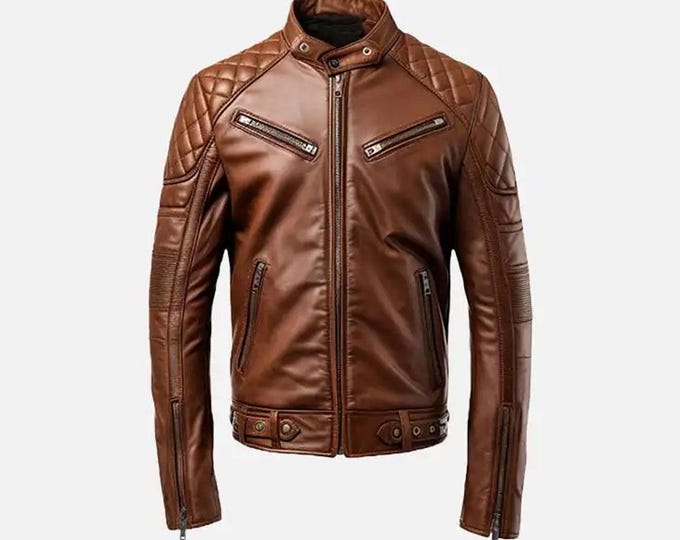 Featured listing image: Motorbike Leather Jacket with removable lining