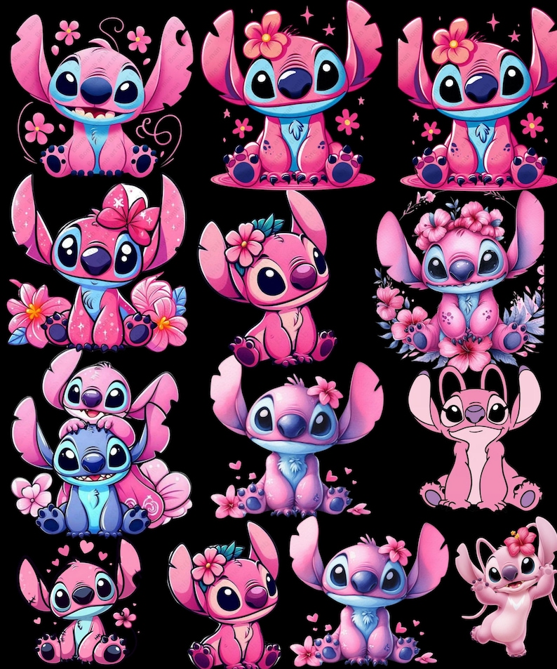 200+ Stitch Png-paket, stygnalfabet och typsnitt png-paket, Stitch och ängel png, Stitch clipart, Lilo tecknad png, Stitch och Lilo png bild 5