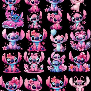 200+ Stitch Png-paket, stygnalfabet och typsnitt png-paket, Stitch och ängel png, Stitch clipart, Lilo tecknad png, Stitch och Lilo png bild 6