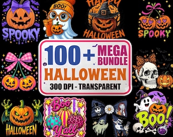 Halloween png mega bundle ,Spooky Vibes Png, Halloween Horror Png,Retro Halloween Png, Fall Png Bundle, Instant Download
