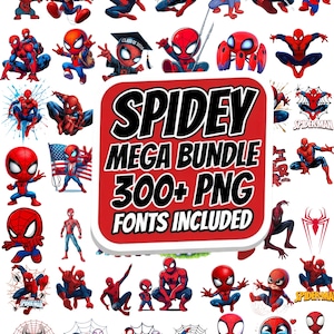 Spidey png-paket, Spidey och hans fantastiska vänner clipart png, superhjälte svg, Spidey-alfabetet, Spidey-födelsedagströja, digital nedladdning