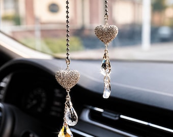 Colgante de cristal para coche, adorno para espejo retrovisor, accesorio para colgar en el coche, decoración para espejo retrovisor, accesorio colgante de cristal para el interior del coche
