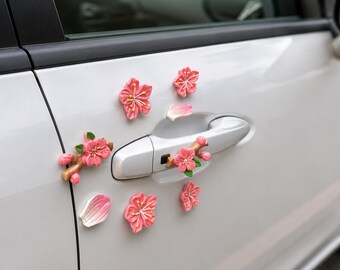 Cherry Blossom Car Decor, Sakura Dashboard Decor, Pink Flower Car Accessories, Cute Car Interior Decor,Dashboard Ornament, Kawaii Car Decor