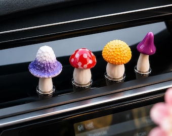 Mini Mushroom Car Dashboard Decor, Cute Dashboard Figurines, Fairy Garden Mushrooms, Car Interior Accessories, Aesthetic Car Decor