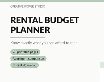 Rental Budget Planner | Monthly Rent Tracker, Apartment Comparison