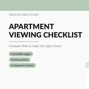 Apartment Viewing Checklist Printable PDF, House Hunting Planner - Etsy