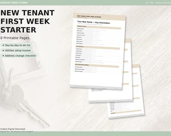 New Tenant Checklist | First Week Moving In, Utilities Tracker