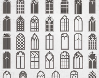 Church Windows Embroidery Bundle - Gothic Arches Machine File - 6 Sizes 34 Designs