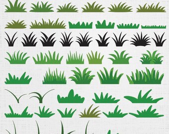 Turf Grass Embroidery Design Bundle - Grass Tufts Machine Embroidery - Grass Stalk Pattern Embroidery - 7 Sizes 50 Designs