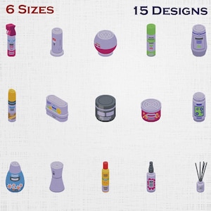 Air Freshener Set Embroidery - Room Spray Digital Download - 6 Sizes 15 Designs
