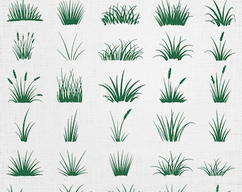 Turf Grass Embroidery Bundle - Grass Tufts Machine File - 6 Sizes 30 Designs