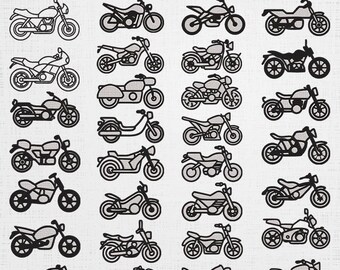 Motorcycle Embroidery Design Bundle - Bike Machine Embroidery - Motorcycle Line Art Embroidery Design, Instant Download - 7 Sizes 30 Designs