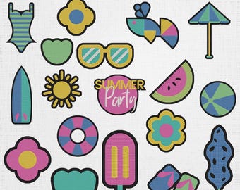Summer Elements Embroidery Machine File – Beach Party Sun Designs (Digital Download)