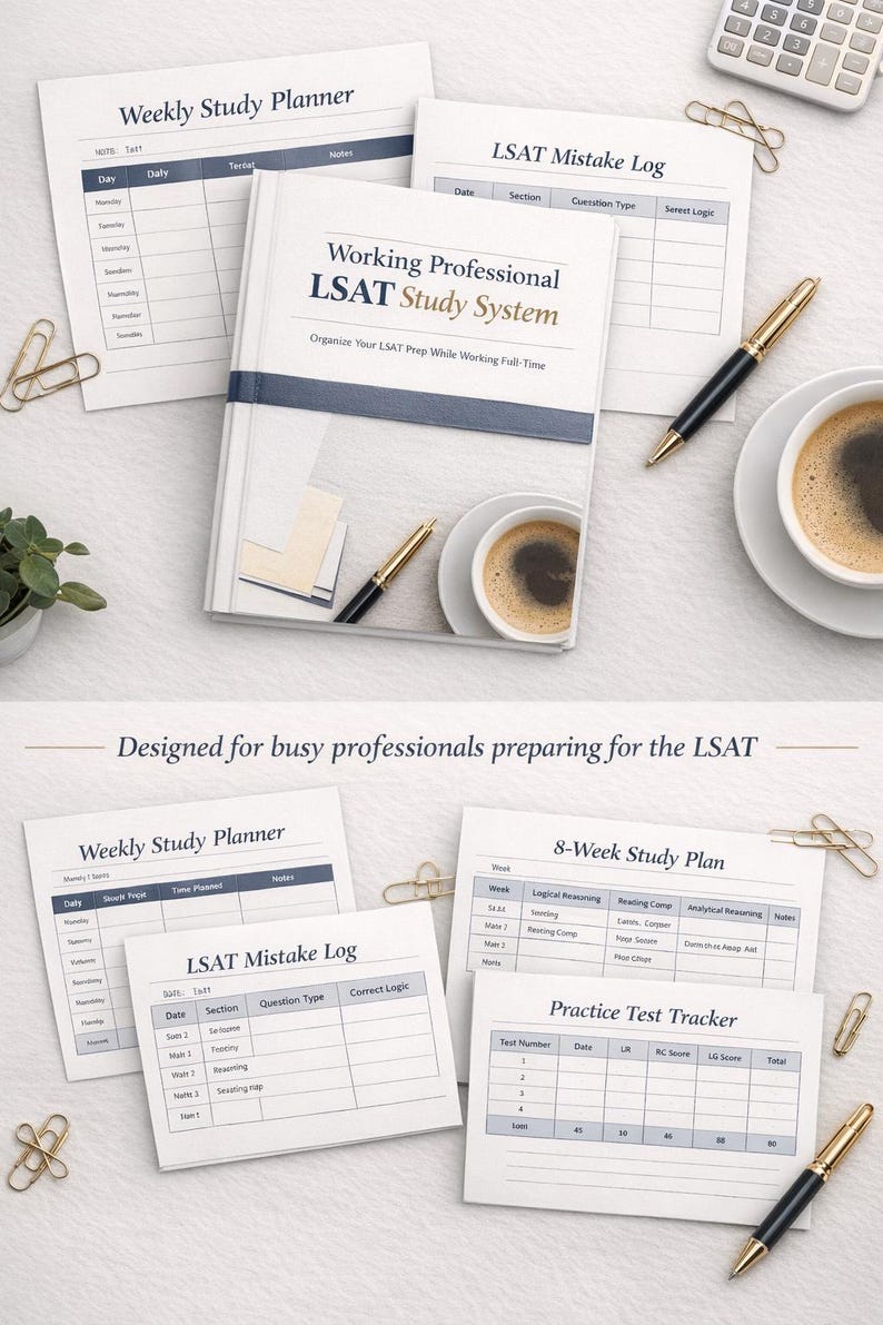 Working Professional LSAT Study System - Etsy