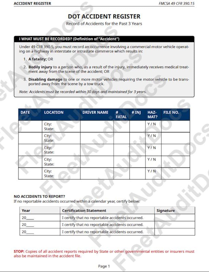 DOT Audit Binder Kit – FMCSA Trucking Compliance Forms + Setup Guide ...