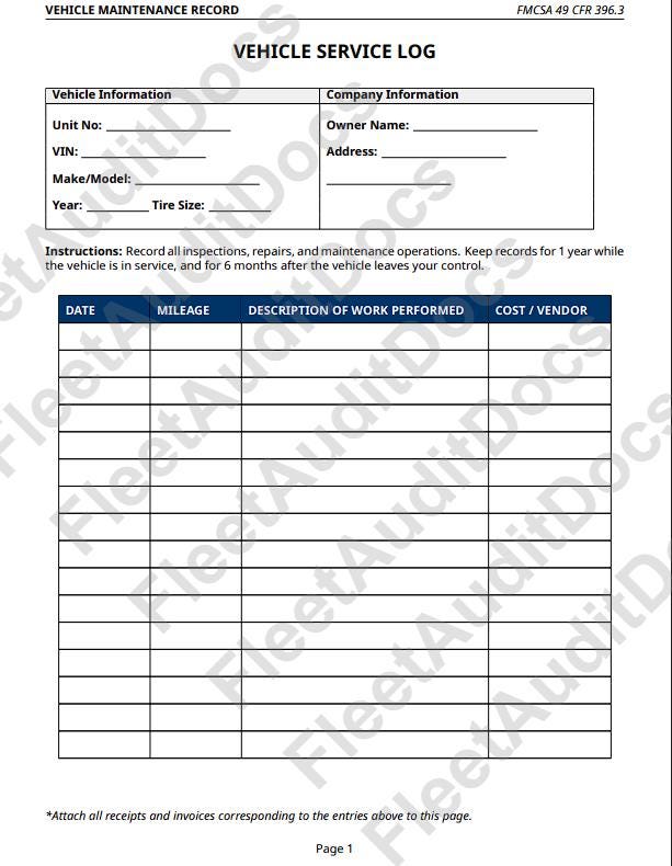 DOT Audit Binder Kit – FMCSA Trucking Compliance Forms + Setup Guide ...