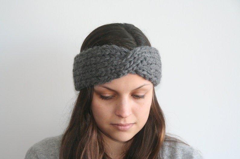 Twisted Turban Headband Knitting Pattern PDF Etsy
