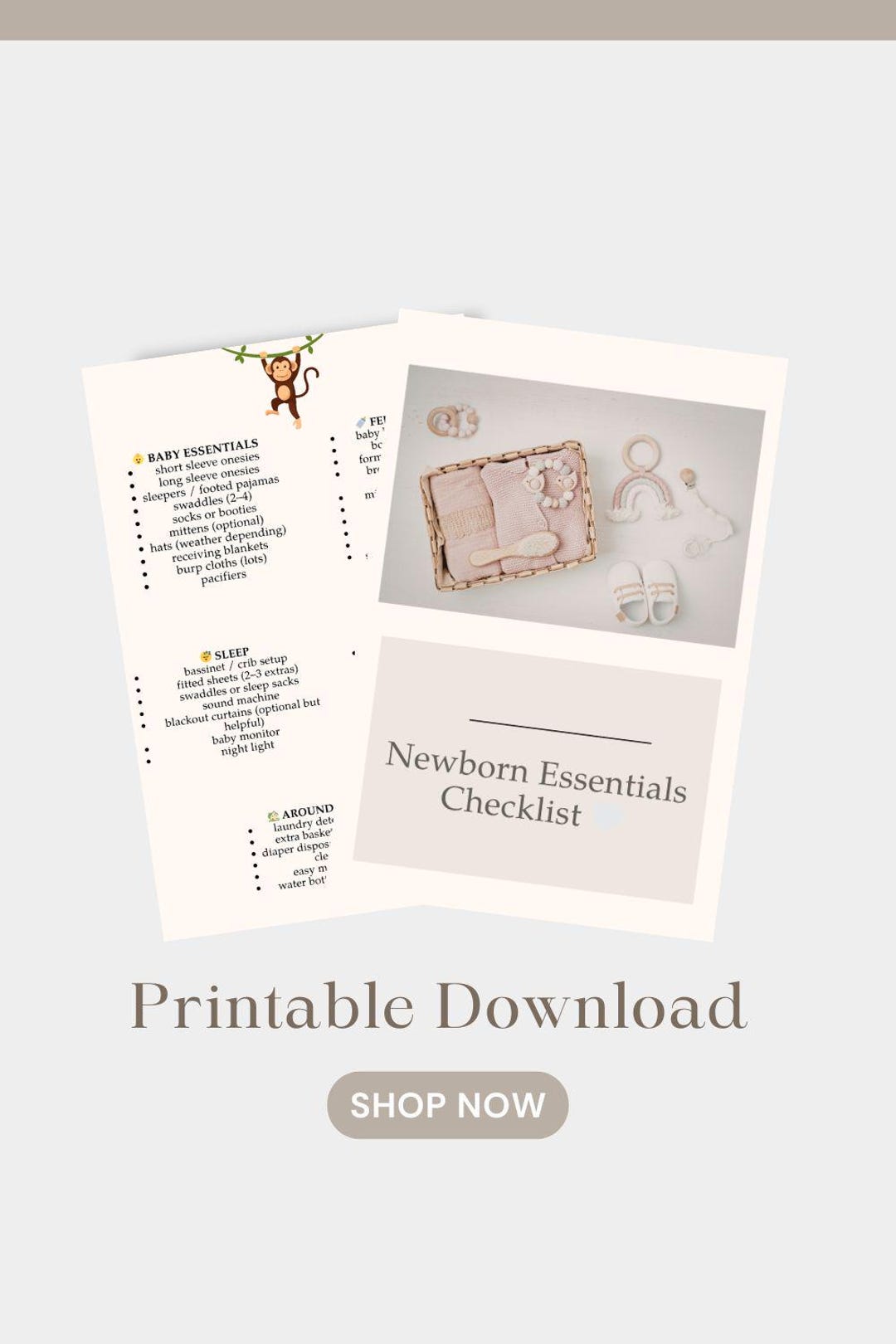 Newborn Essentials Checklist | Printable for First-time Moms | Baby ...