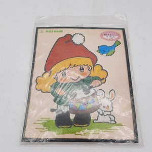 Japanese Bunka Punch Embroidery Kit Drummer Girl with English Instruction