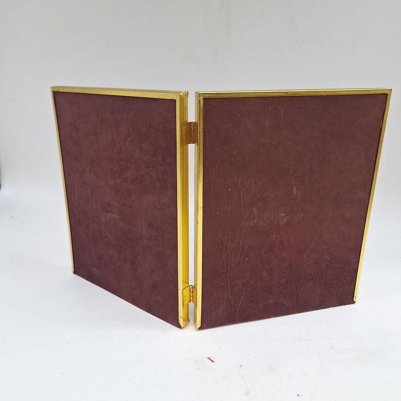Vintage Folding Double Picture Frame Etched Gold Tone 8x10 - Etsy