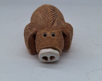 アルテサニア リンコナダ陶器の巻き針金のしっぽのついた豚