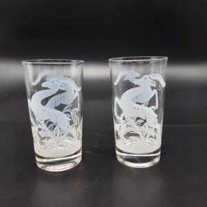 1960er Jahre Bundesglas Gazelle Becher Set mit zwei modernen Barzubehör